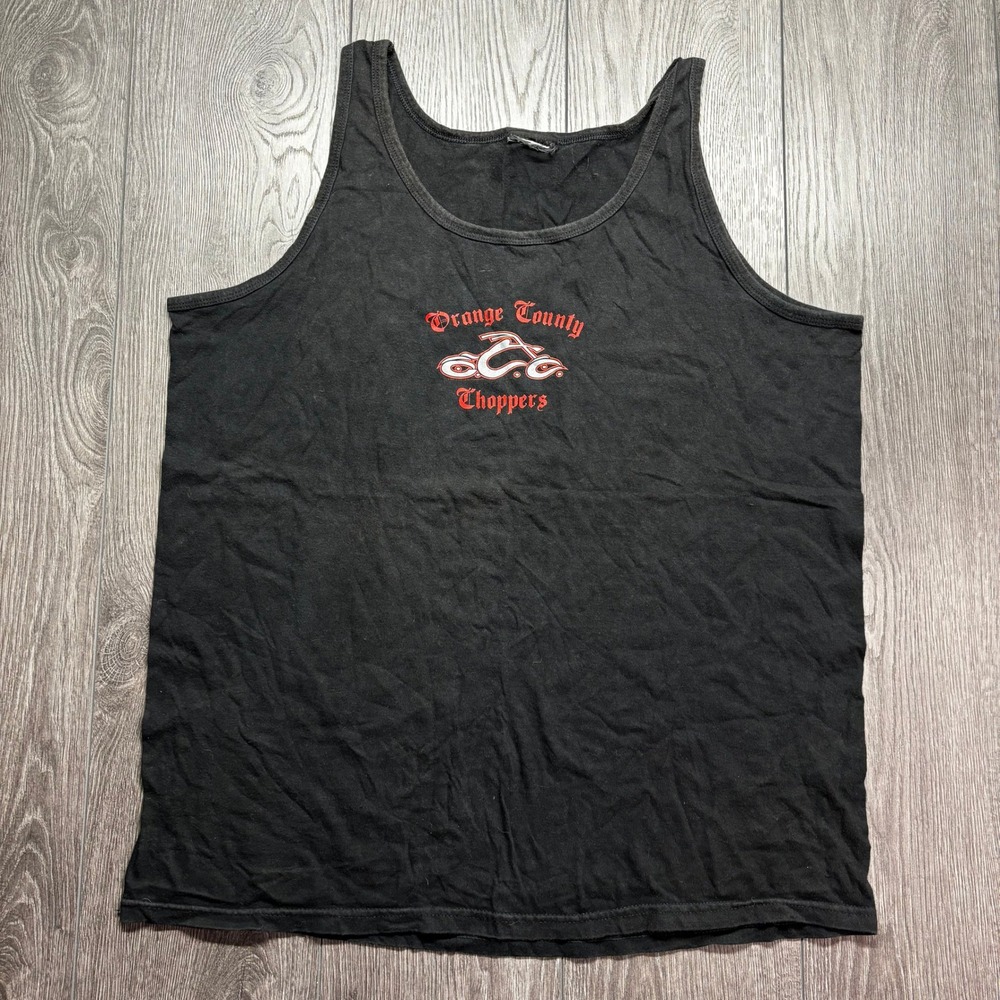 Orange County Choppers Vintage Mens XL Tank Top Black Biker Sleeveless Shirt